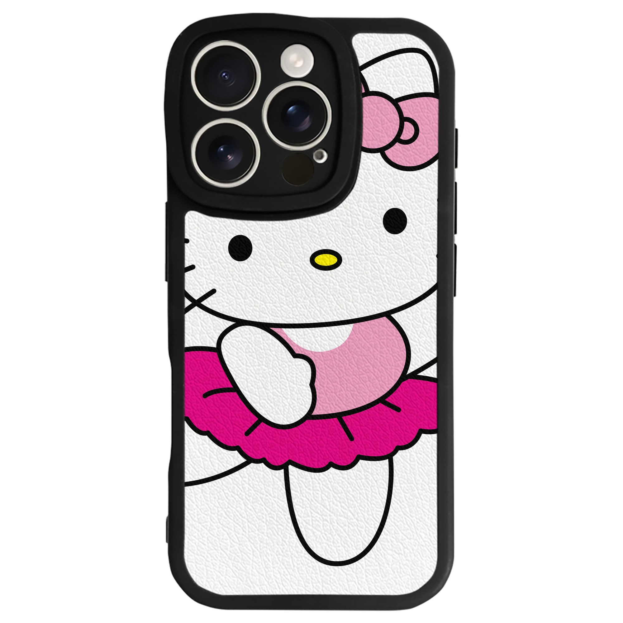 （画像用） Hello Kitty ハローキティ 【iPhone 16シリーズ対応】シリコンスマホケース（レザー調） 材質：シリコン